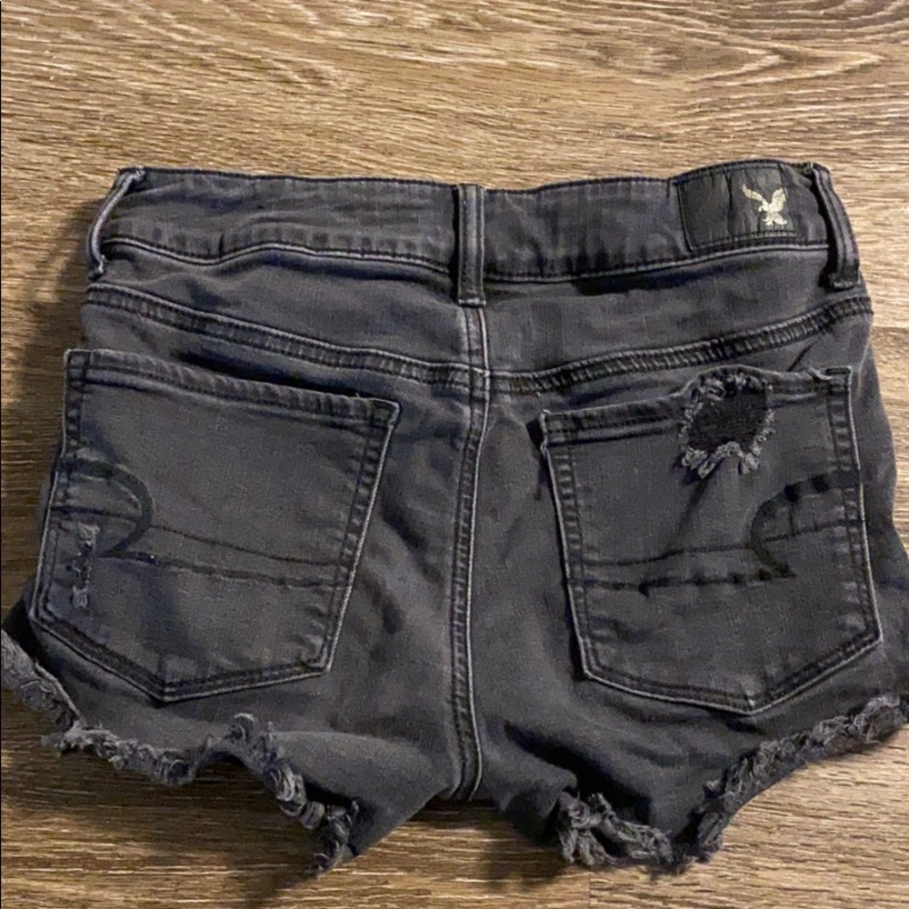 AE High rise black shorts